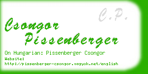 csongor pissenberger business card